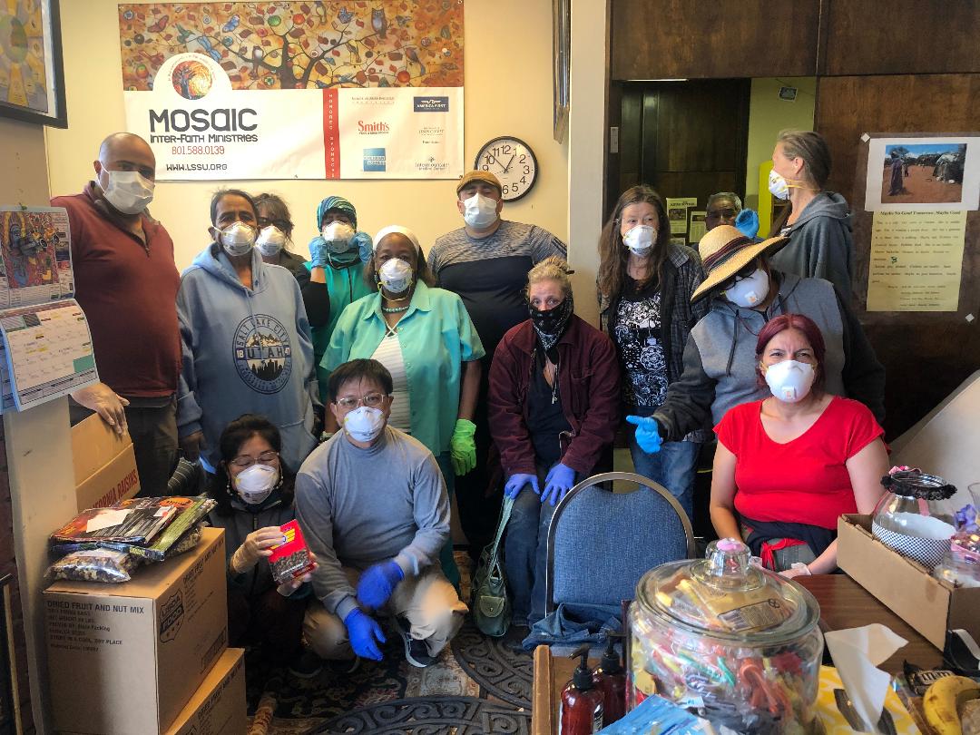 Earthquake & Pandemic Service COVID Volunteers Distributing Resources Inside Crew